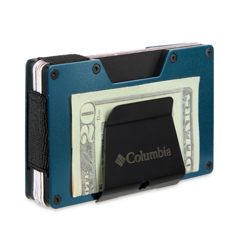 Expandable Card Case with Metal Money Clip, Color: BLUE, image 5
