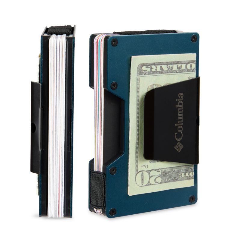 Expandable Card Case with Metal Money Clip, Color: BLUE, image 6