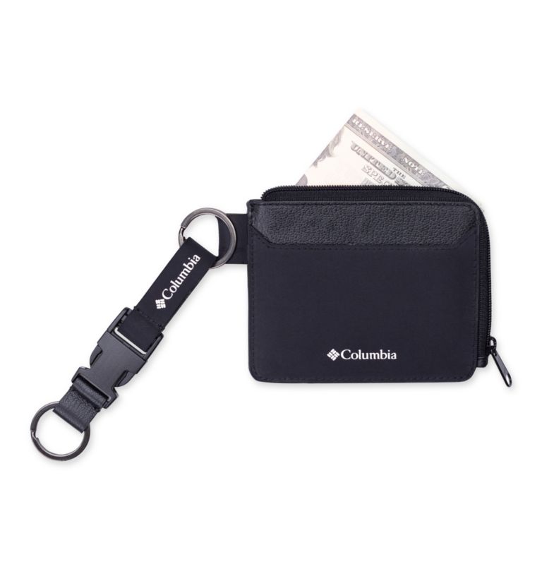 Half-Zip Wallet with Keychain, Color: Black, image 4