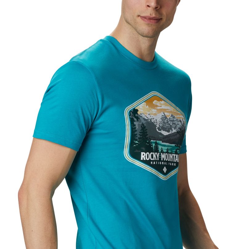 Thumbnail: Men's Pegasus T-Shirt | 377 | XL, Color: Emerald Sea, image 5
