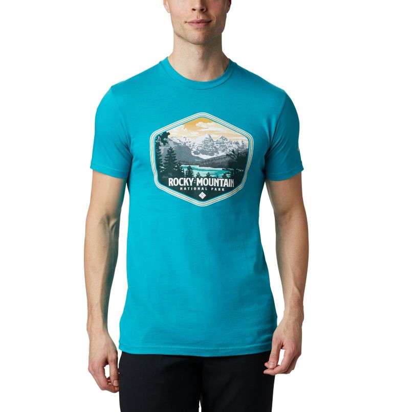 Men's Pegasus Cotton T-Shirt, Color: Emerald Sea, image 1