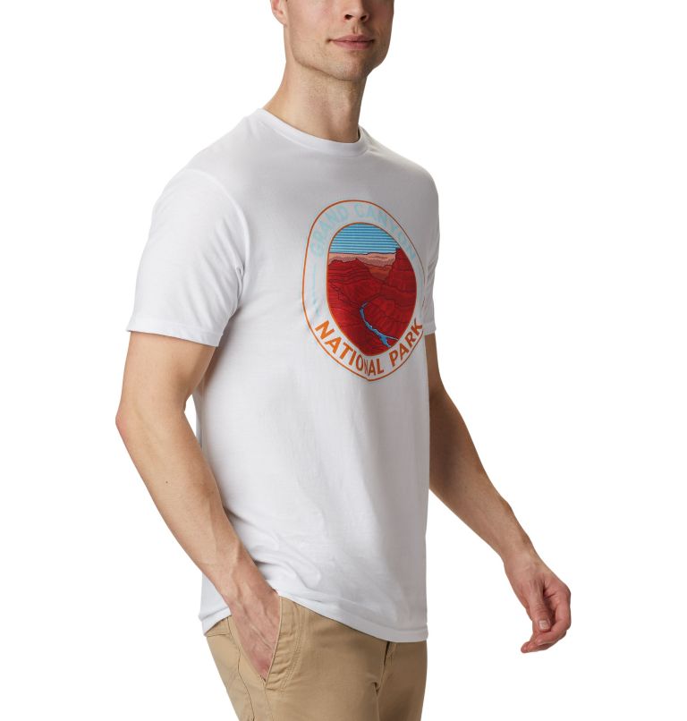 Thumbnail: Men's Tungsten Cotton T-Shirt, Color: White, image 5