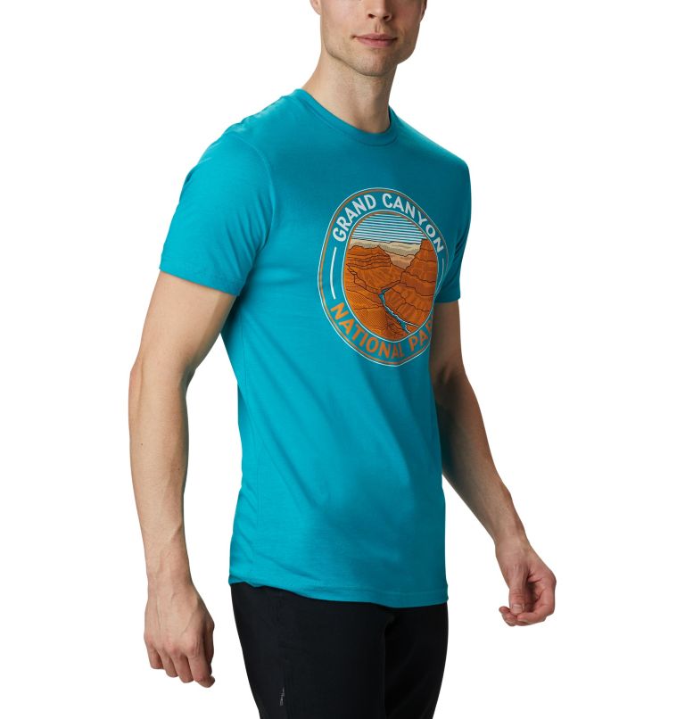 Men's Tungsten Cotton T-Shirt, Color: Emerald Sea, image 5