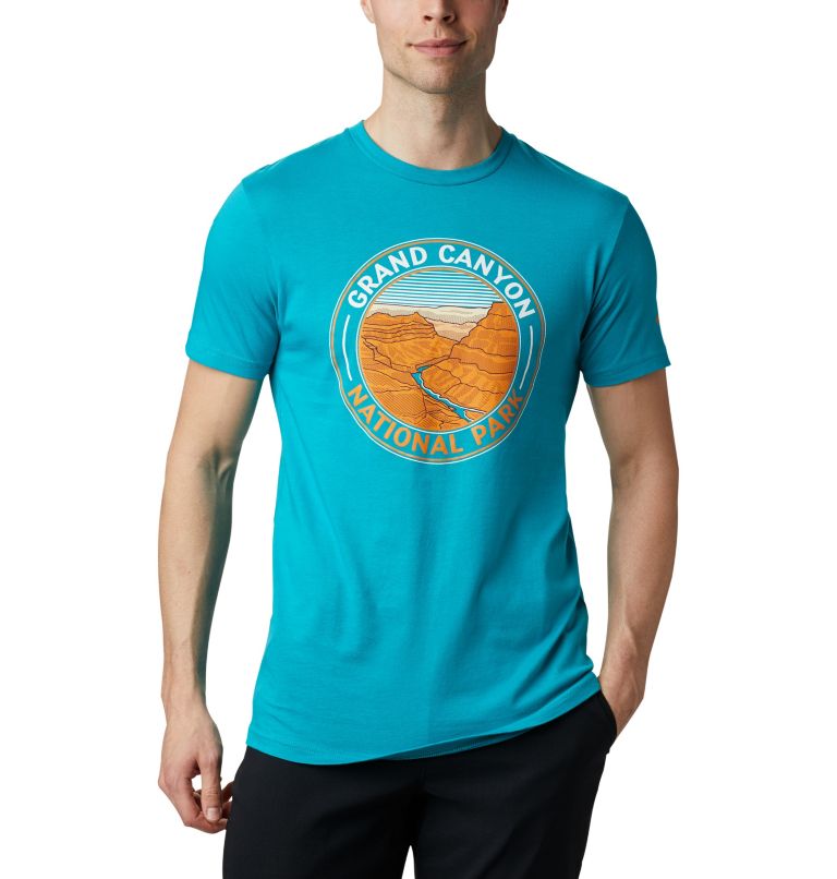 Thumbnail: Men's Tungsten Cotton T-Shirt, Color: Emerald Sea, image 1