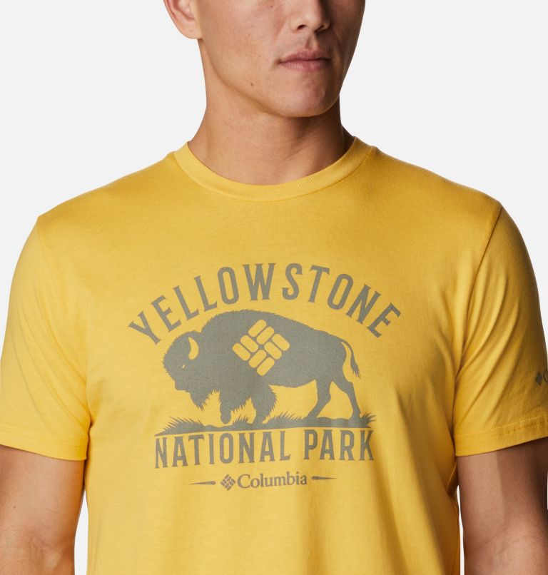 Thumbnail: Men's Pack Yellowstone T-Shirt, Color: Golden Nugget, image 4