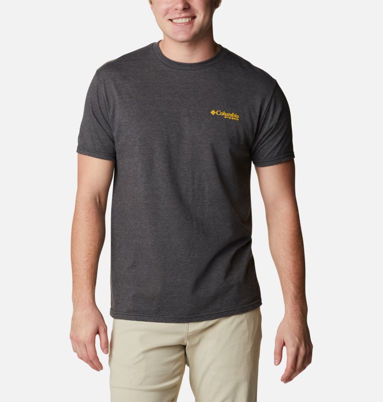 Thumbnail: Men's PHG Haunt Graphic T-Shirt, Color: Charcoal Heather, image 2