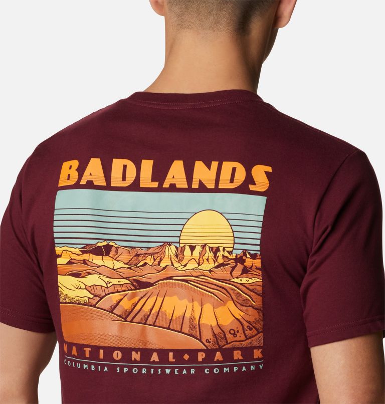 Men's Badlands Park T-Shirt, Color: Rich Wine