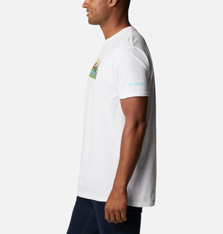 Thumbnail: Men's Happy Graphic T-Shirt, Color: White, image 3