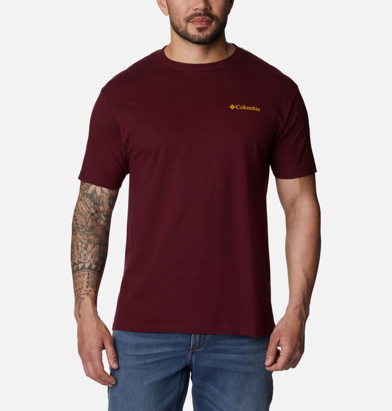 Thumbnail: Men's New Heights Graphic T-Shirt, Color: Rich Wine, image 2