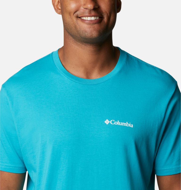 Men's Mountain Graphic T-Shirt, Color: Emerald Sea, image 4
