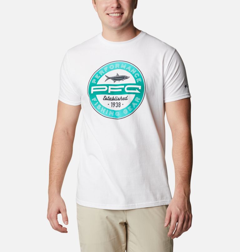 Thumbnail: Men's PFG Zinny Graphic T-Shirt, Color: White, image 1