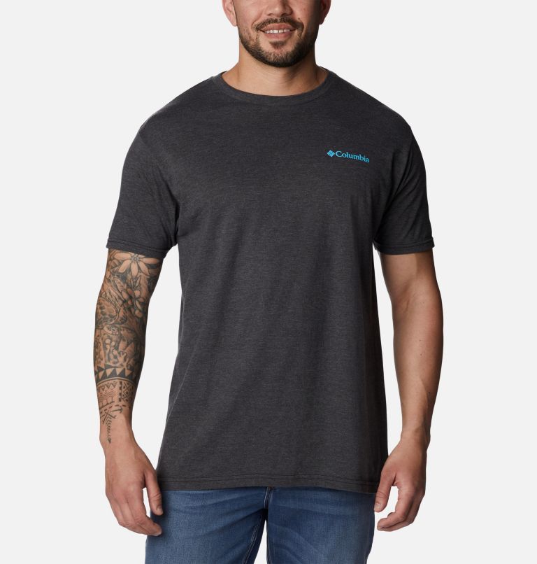 Thumbnail: Men's Polychrome Graphic T-Shirt, Color: Charcoal Heather, image 2