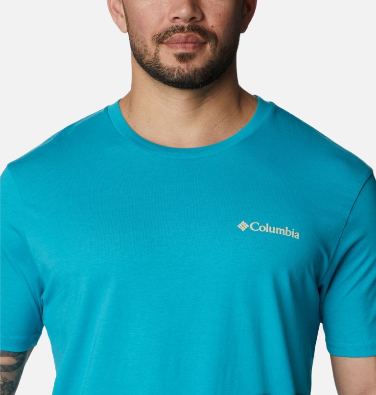 Thumbnail: Men's Kono Graphic T-Shirt, Color: Emerald Sea, image 4