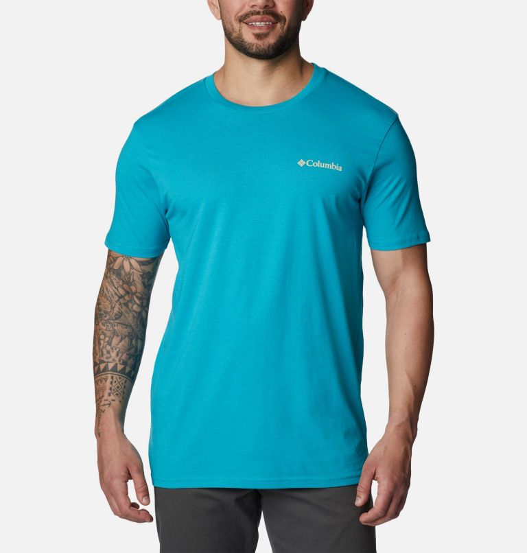 Thumbnail: Men's Kono Graphic T-Shirt, Color: Emerald Sea, image 2