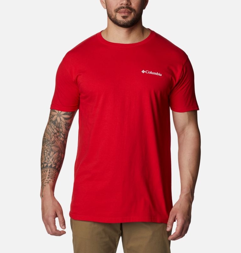 Thumbnail: Men's Kono Graphic T-Shirt, Color: Mountain Red, image 2