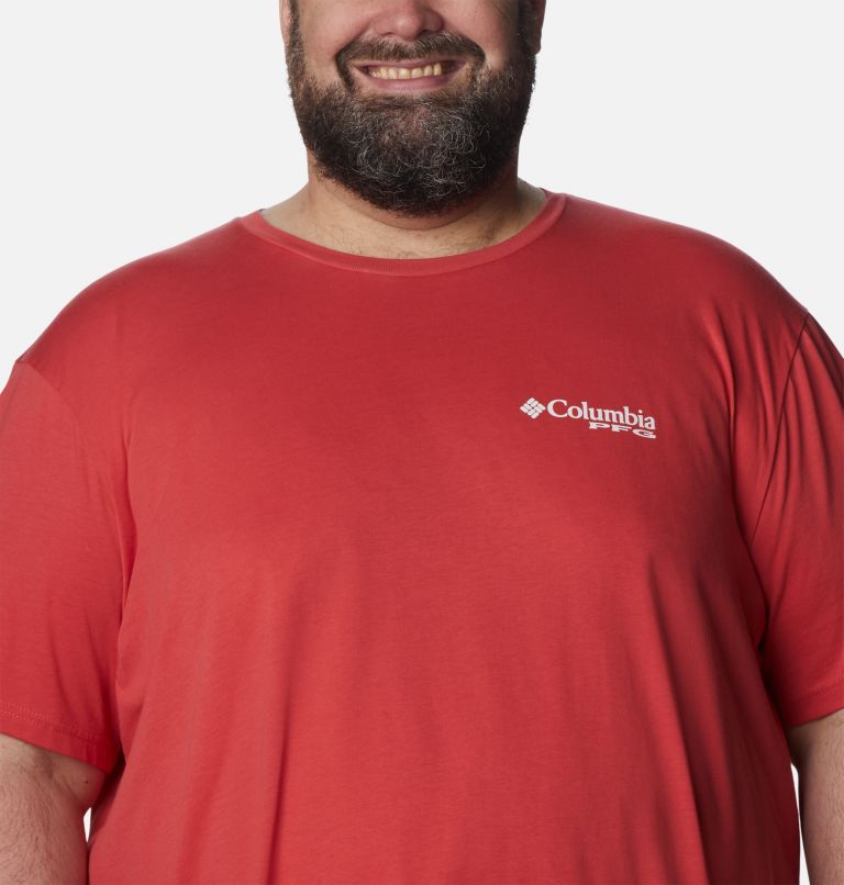 Thumbnail: Men's PFG Wheelie Graphic T-Shirt - Big, Color: Sunset Red, image 4