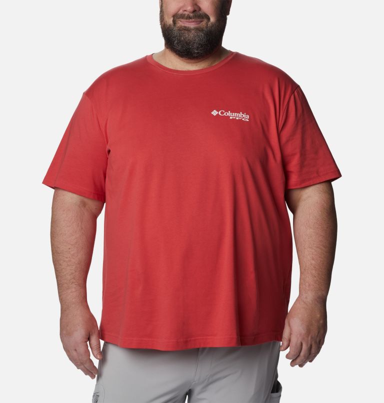 Thumbnail: Men's PFG Wheelie Graphic T-Shirt - Big, Color: Sunset Red, image 2