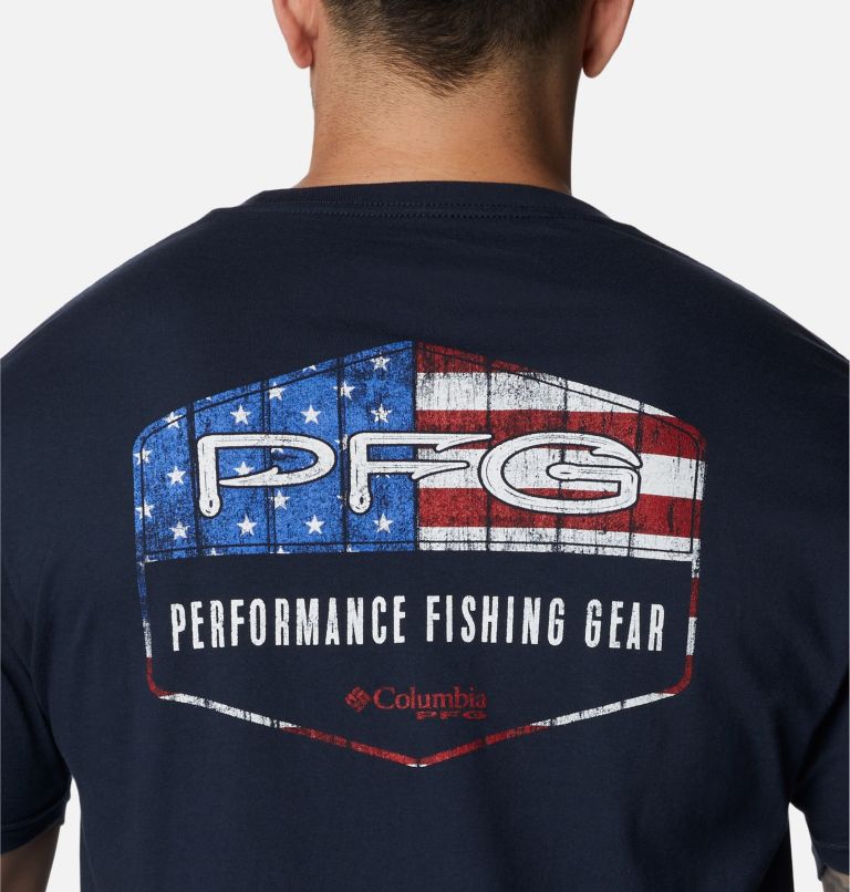 Men's PFG Pattel Graphic T-Shirt, Color: Columbia Navy, image 5