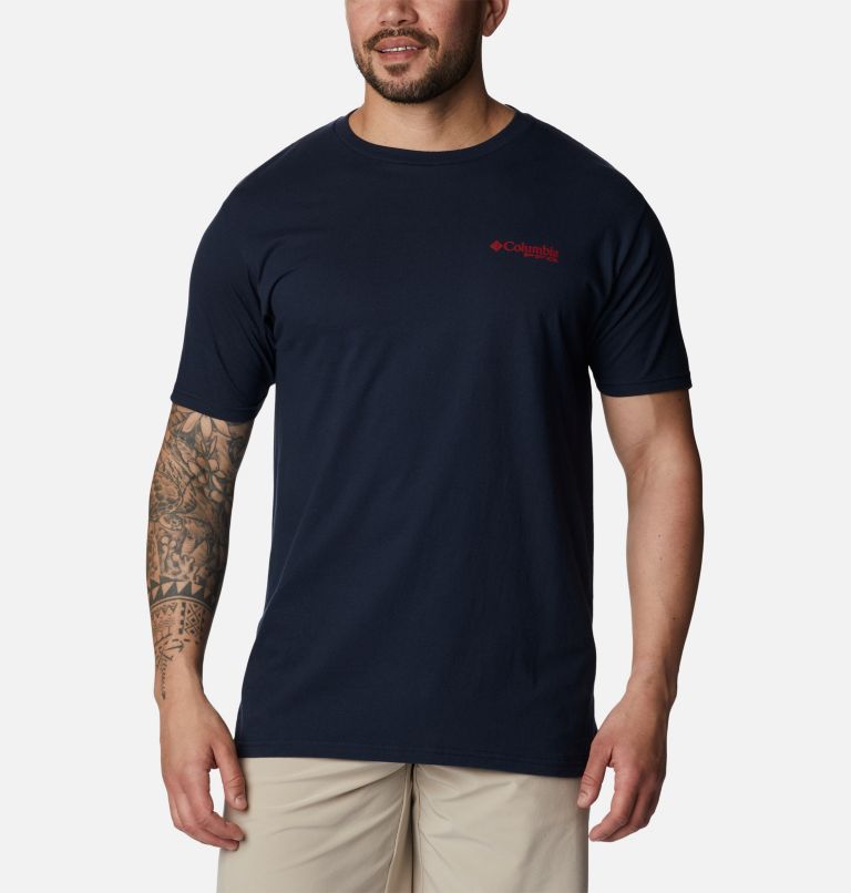 Thumbnail: Men's PFG Pattel Graphic T-Shirt, Color: Columbia Navy, image 2