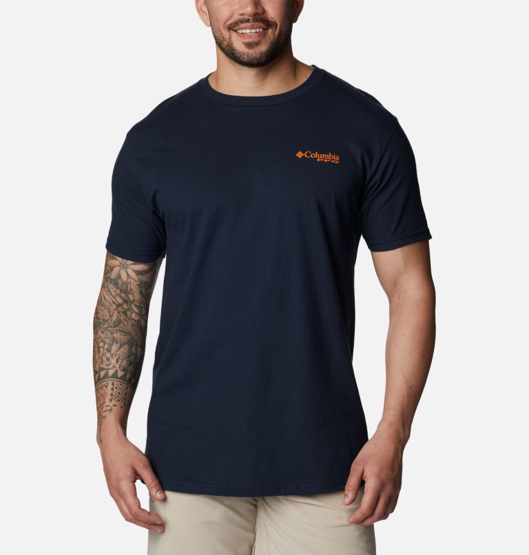 Men's PFG Crush Graphic T-Shirt, Color: Columbia Navy, image 2