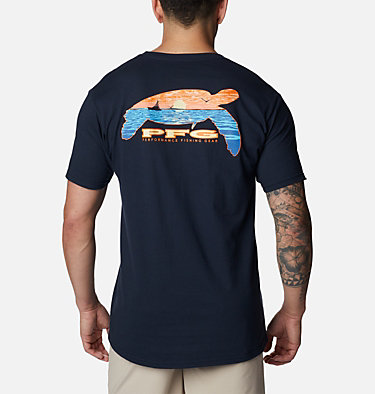 Columbia New PFG Fishing Marlin Short Sleeve Graphic T-Shirt Men's XL Gray 