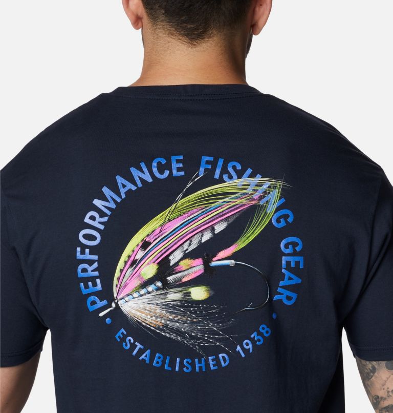 Thumbnail: Men's PFG Cast Graphic T-Shirt, Color: Columbia Navy, image 5