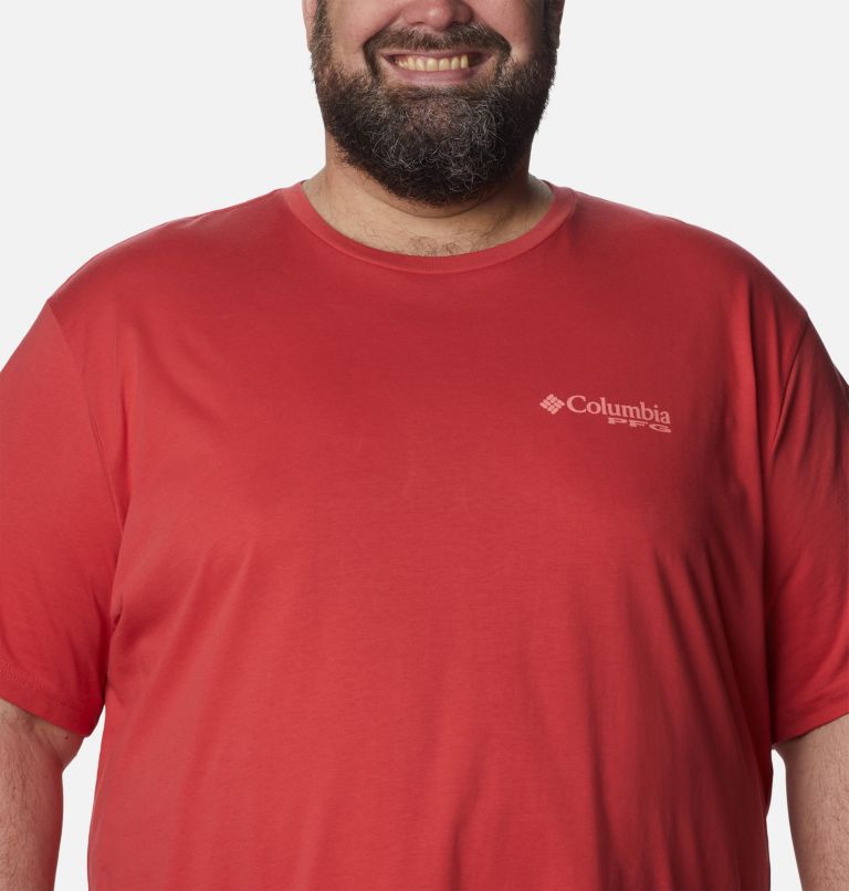 Thumbnail: Men's PFG Cast Graphic T-Shirt- Big, Color: Sunset Red, image 4
