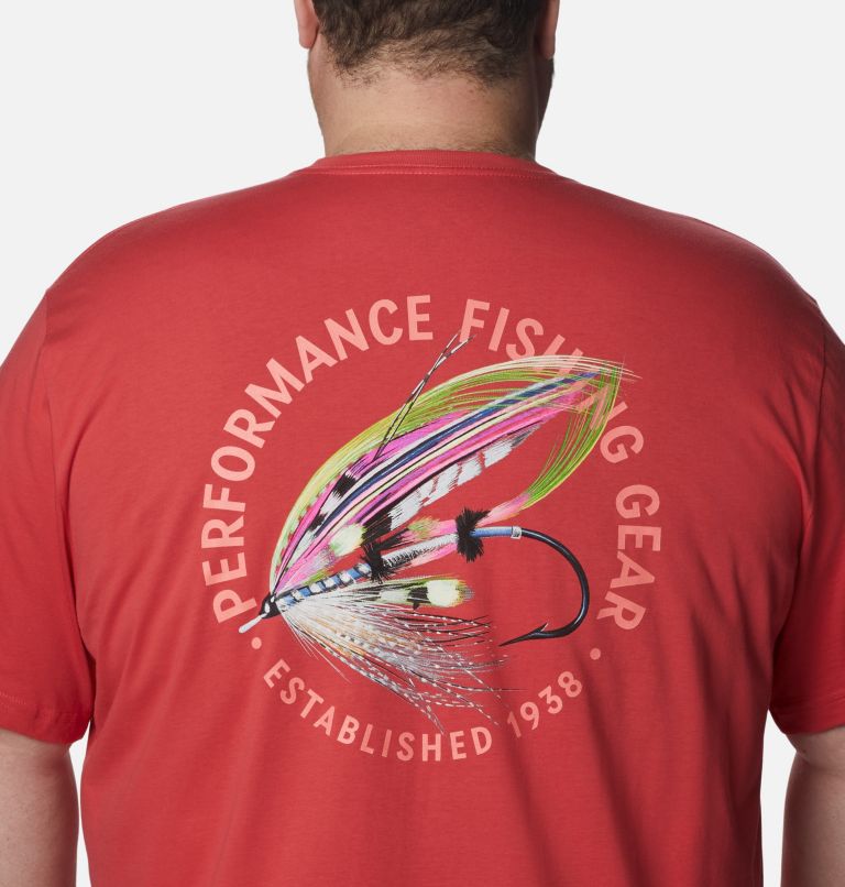 Men's PFG Cast Graphic T-Shirt- Big, Color: Sunset Red, image 5