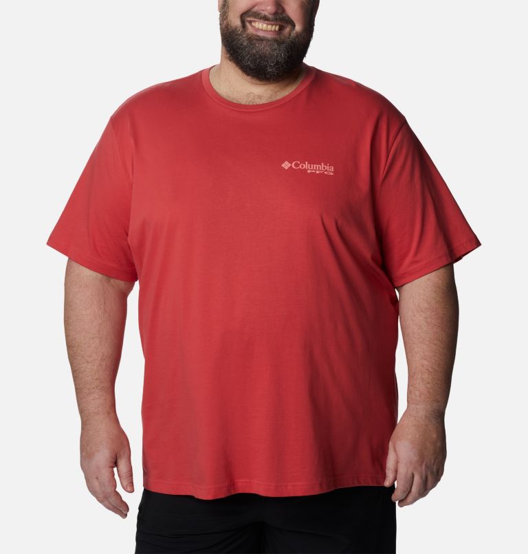 Columbia Men's PFG Cast Graphic T-Shirt Big - 3X - Sunset Red
