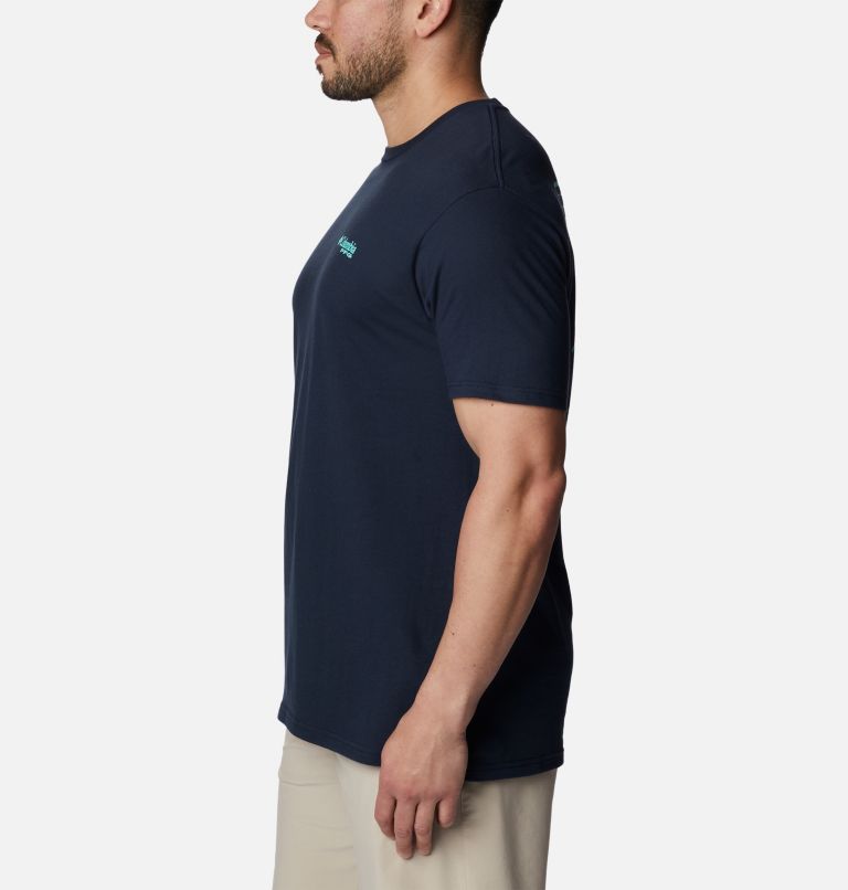 Men's PFG Huki Graphic T-Shirt, Color: Columbia Navy, image 3