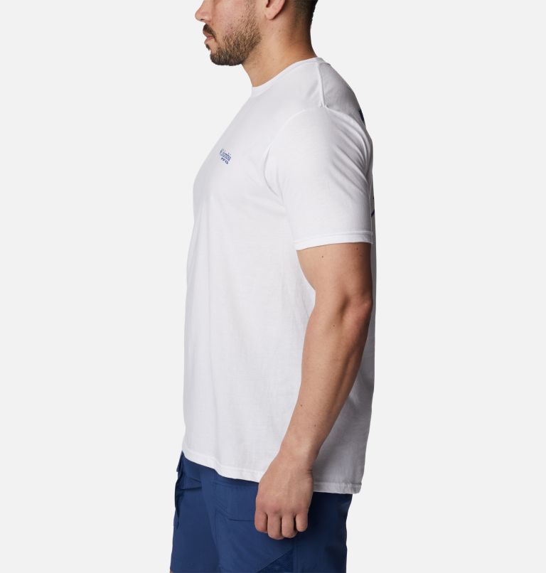 Men's PFG Trefoil Graphic T-Shirt, Color: White, image 3