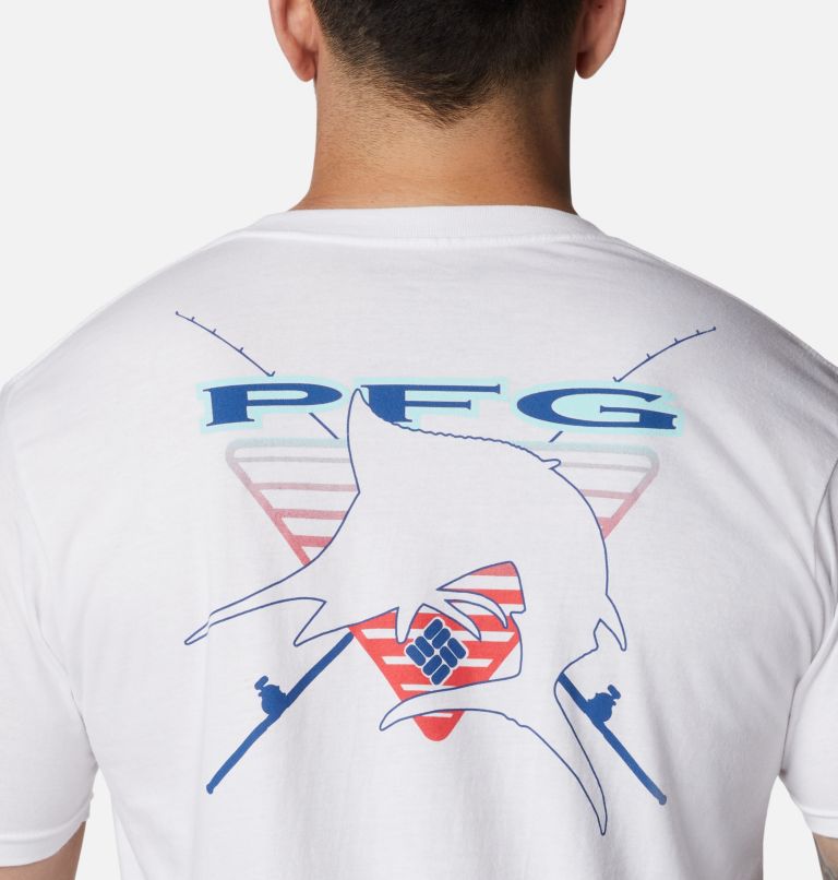 Thumbnail: Men's PFG Trefoil Graphic T-Shirt, Color: White, image 5