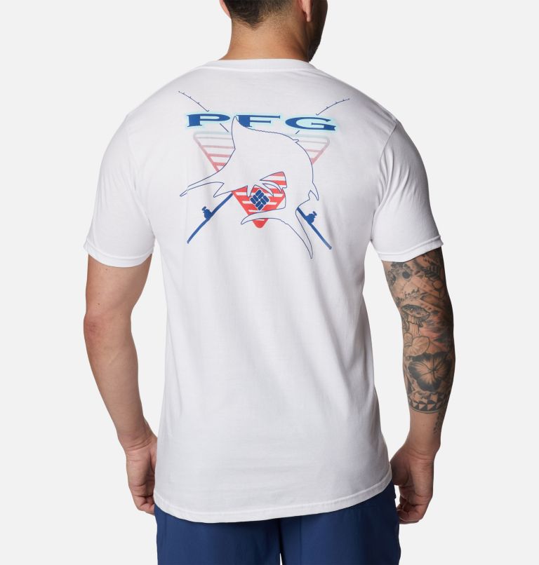 Thumbnail: Men's PFG Trefoil Graphic T-Shirt, Color: White, image 1