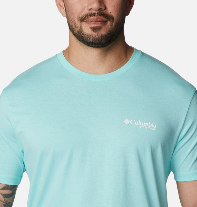Men's PFG Trefoil Graphic T-Shirt, Color: Gulfstream, image 4