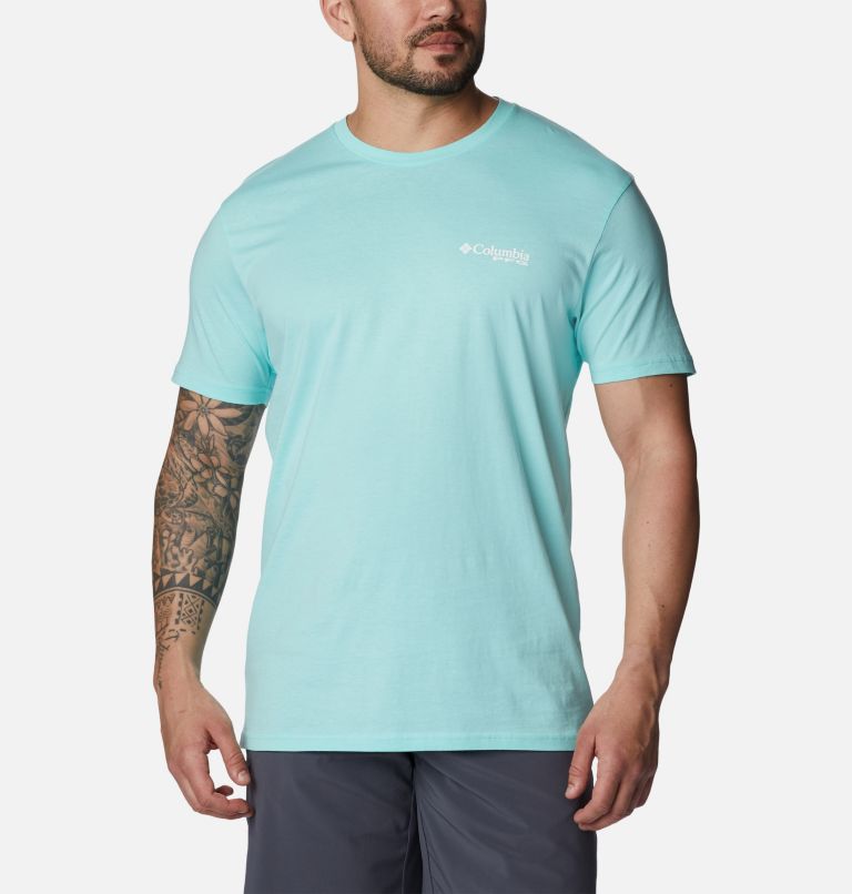 Thumbnail: Men's PFG Trefoil Graphic T-Shirt, Color: Gulfstream, image 2