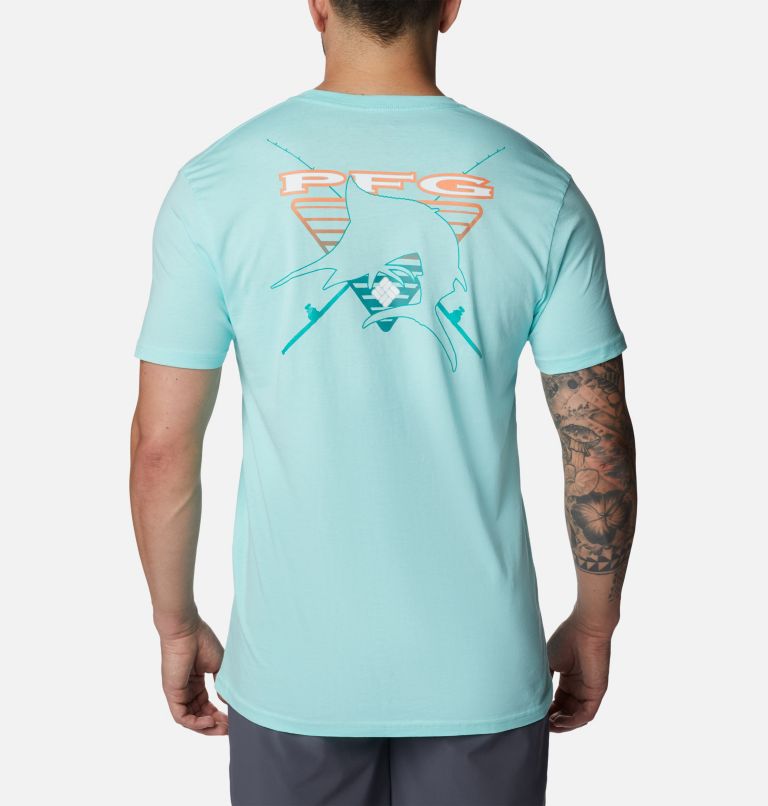 Men's PFG Trefoil Graphic T-Shirt, Color: Gulfstream, image 1