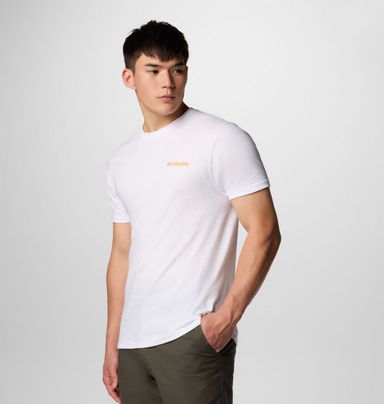 Men's Golden Graphic T-Shirt, Color: White, image 3