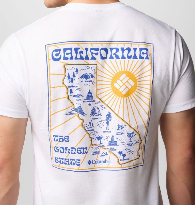 Men's Golden Graphic T-Shirt, Color: White, image 5