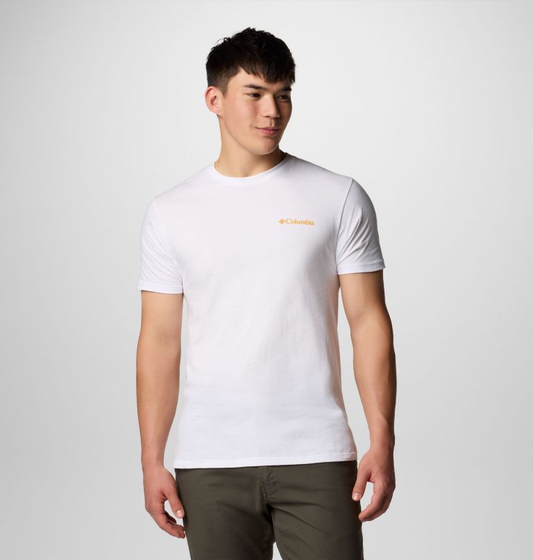 Men's Golden Graphic T-Shirt, Color: White, image 2