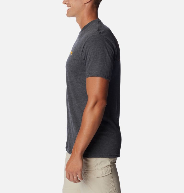Men's PFG Woodhull Graphic T-Shirt, Color: Charcoal Heather, image 3