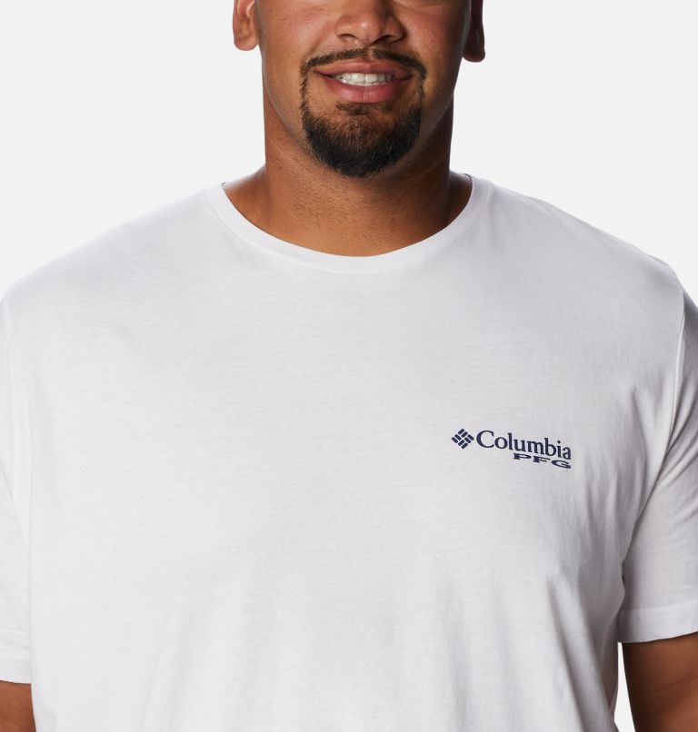 Thumbnail: Men's PFG Drop Shot Graphic T-Shirt - Big, Color: White, image 4