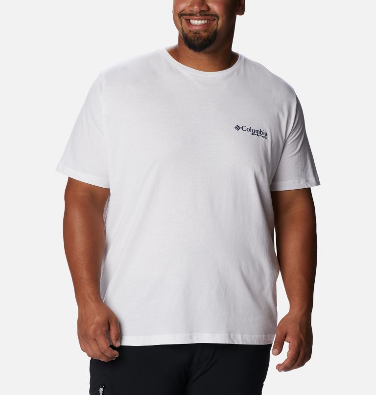 Men's PFG Drop Shot Graphic T-Shirt - Big, Color: White, image 2