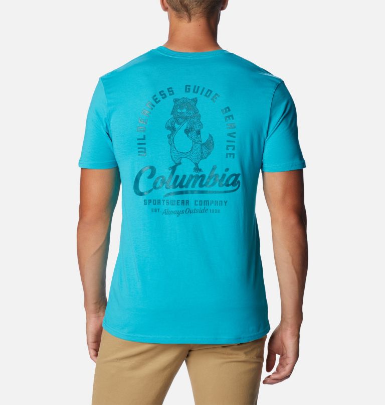 Men's Rocky Graphic T-Shirt, Color: Emerald Sea, image 1