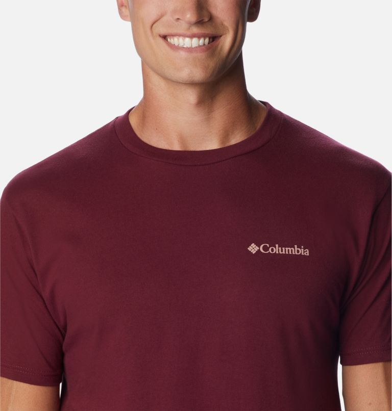 Thumbnail: Men's Woodland T-Shirt, Color: Rich Wine, image 4