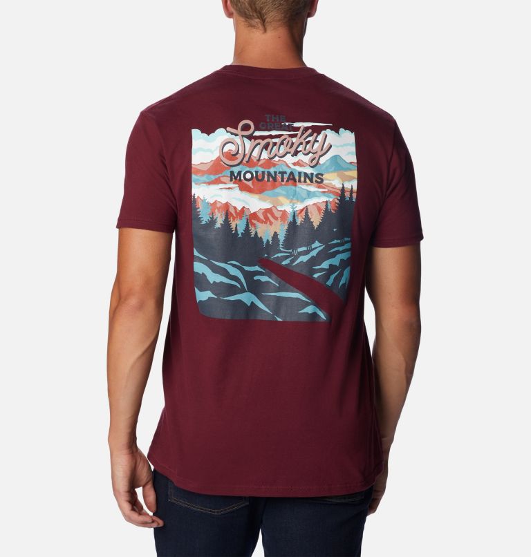 Men's Woodland T-Shirt, Color: Rich Wine, image 1