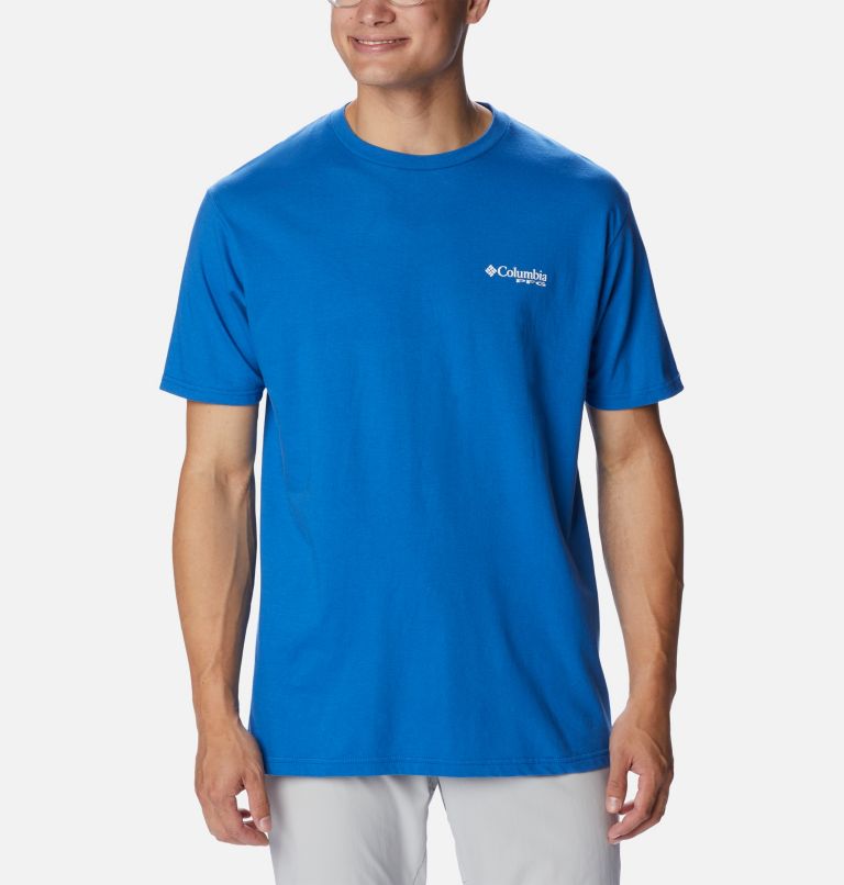 Thumbnail: Men's PFG Apor Graphic T-Shirt, Color: Vivid Blue, image 2