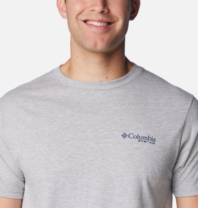 Thumbnail: Men's PFG Constant Graphic T-Shirt, Color: Grey Heather, image 4