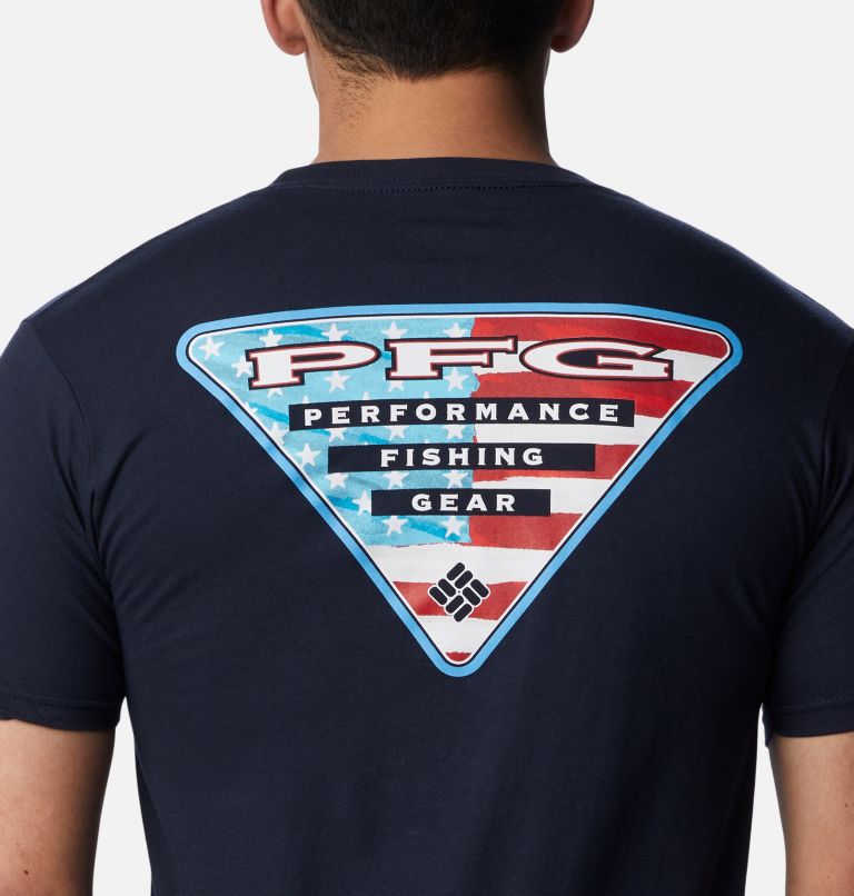 Columbia PFG Performance Fishing Gear Mens Size XL Yellow Graphic T-Shirt  EUC