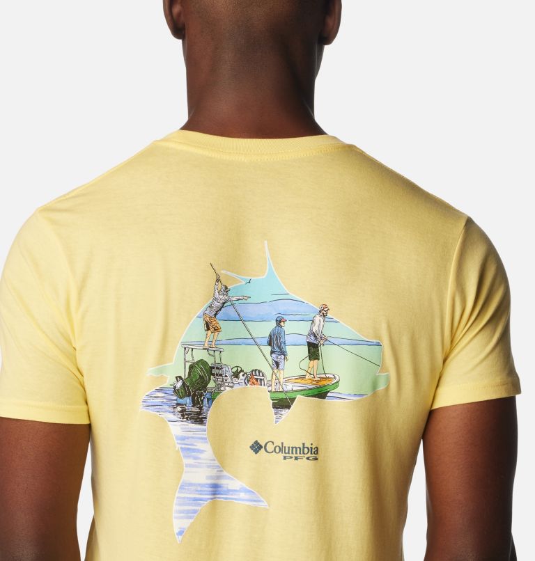 Men's PFG Rail Graphic T-Shirt, Color: Sunlit, image 5