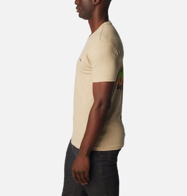 Men's Free Graphic T-Shirt, Color: Fossil Heather, image 3